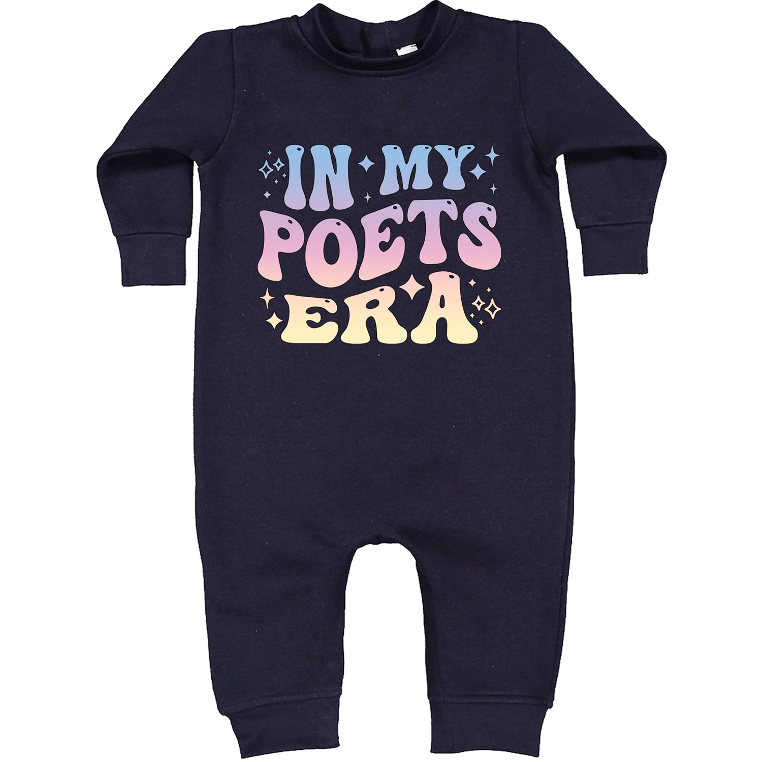 In My Poet Era Tie Dye TTPD Music Toddler Hoodie And Infant Fleece Romper Navy Blue