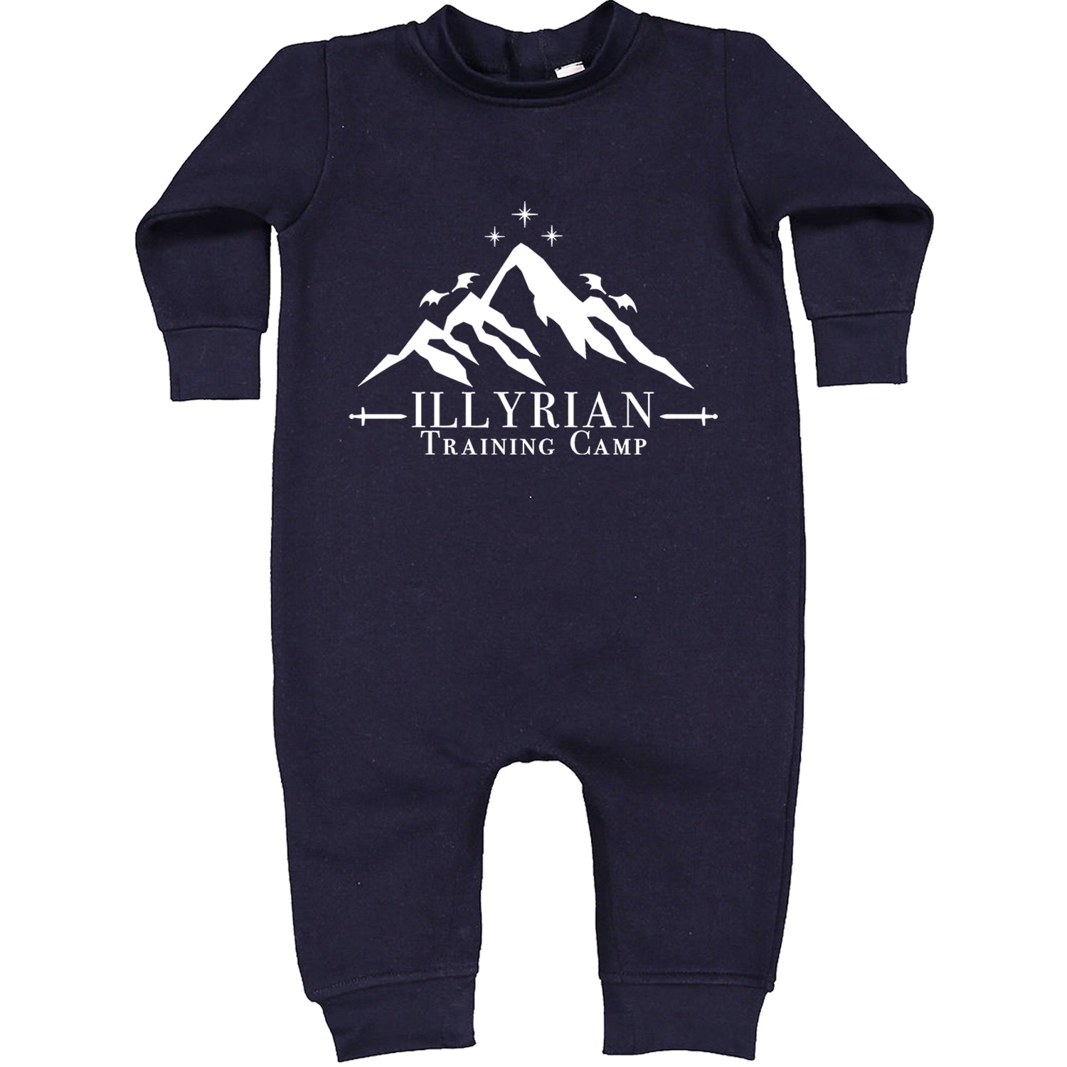 Illyrian Training Camp Night Court Toddler Hoodie And Infant Fleece Romper Navy Blue