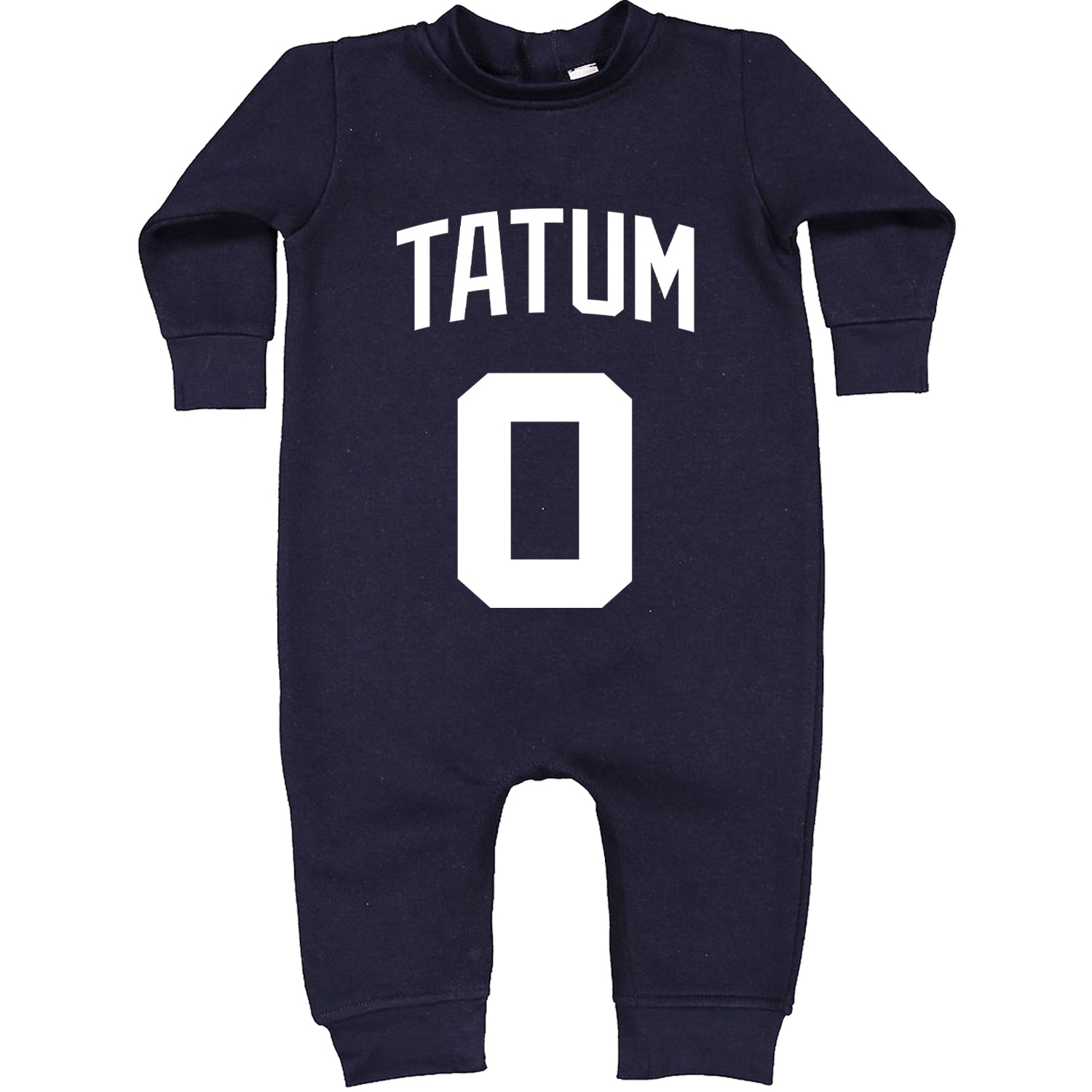 Tatum #0 Boston Basketball Toddler Hoodie And Infant Fleece Romper Navy Blue