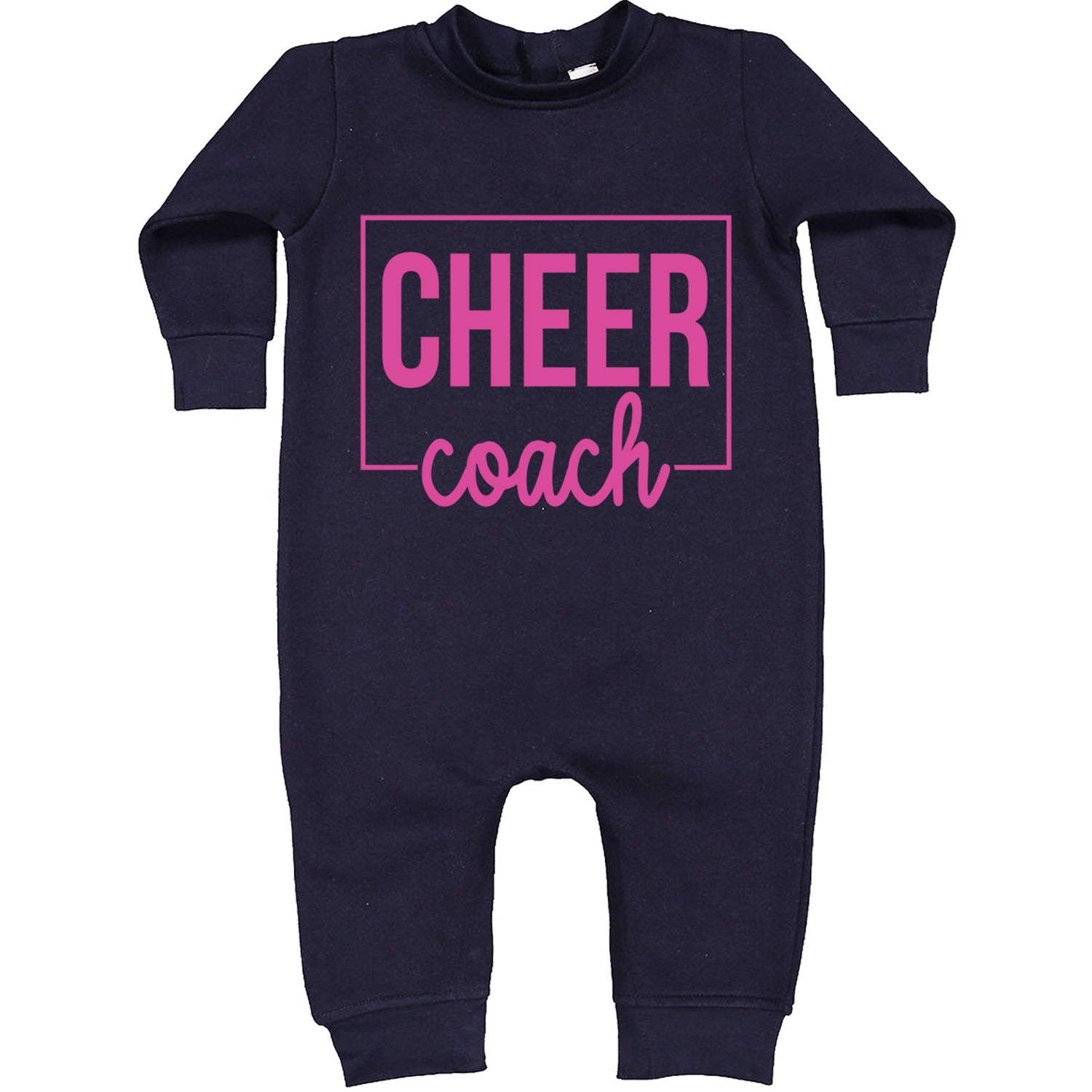 Cheer Coach Cheerleader Toddler Hoodie And Infant Fleece Romper Navy Blue