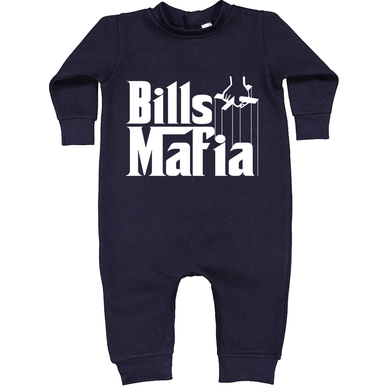 Mafia Bills Mafia Godfather Toddler Hoodie And Infant Fleece Romper Navy Blue