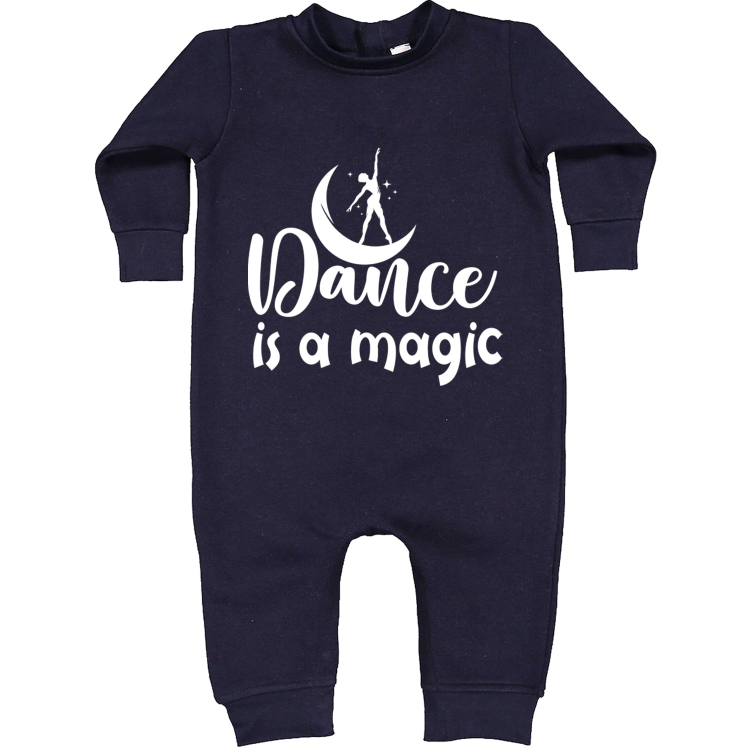 Dance Is Magic Toddler Hoodie And Infant Fleece Romper Navy Blue