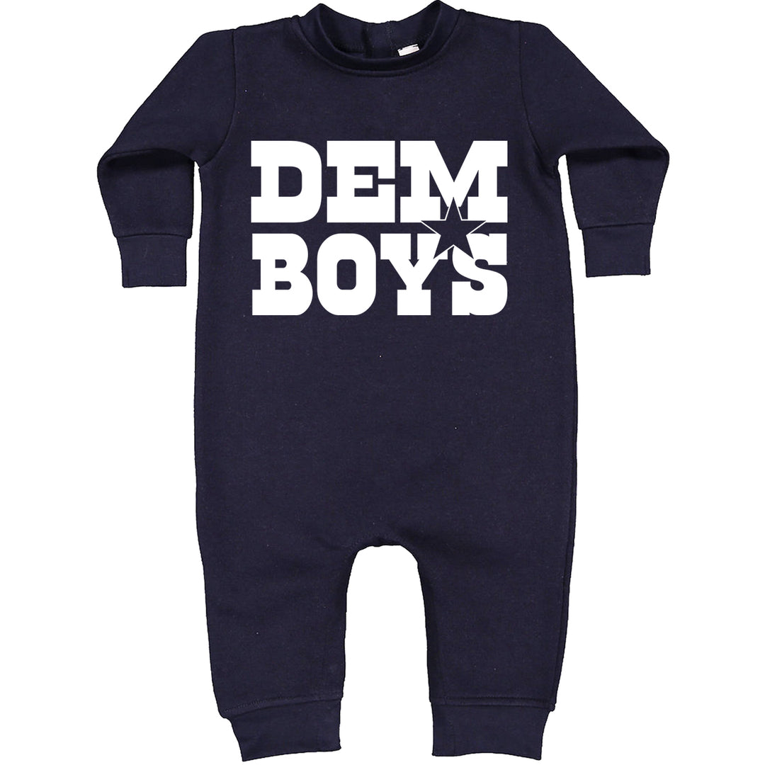 Dem Boys Dallas Football Toddler Hoodie And Infant Fleece Romper Navy Blue