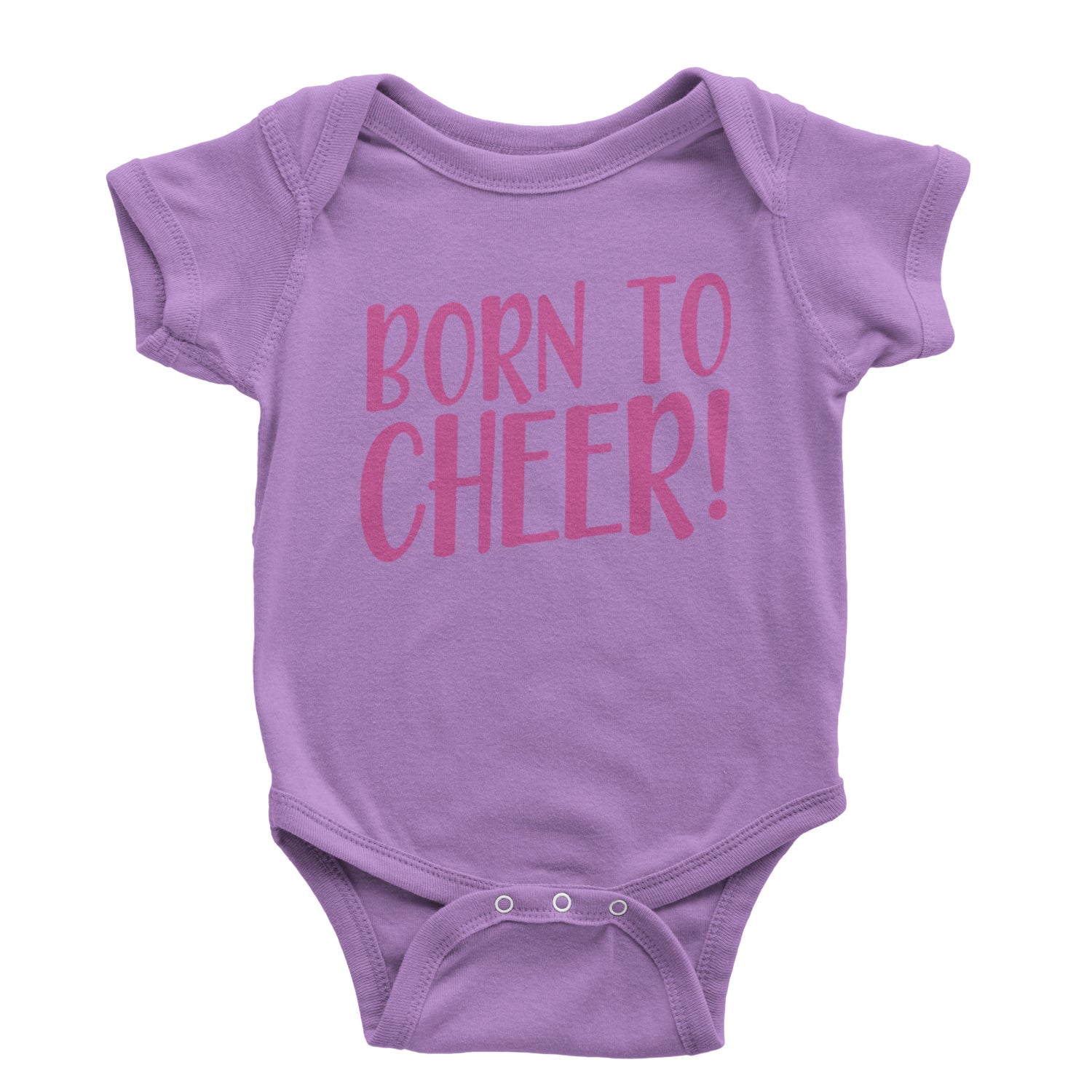 Born To Cheer Infant One-Piece Romper Bodysuit and Toddler T-shirt Lavender