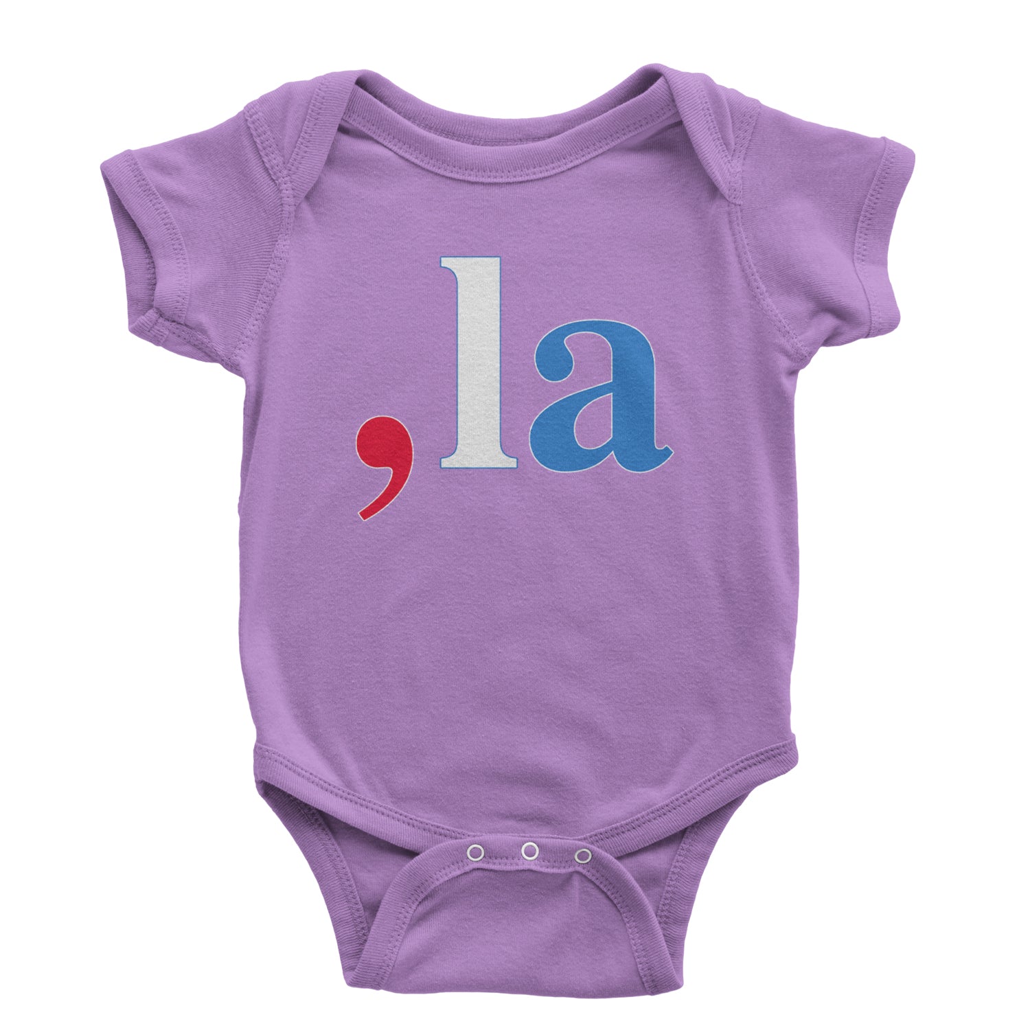 Comma-La - Support Kamala Harris For President 2024 Infant One-Piece Romper Bodysuit and Toddler T-shirt Lavender