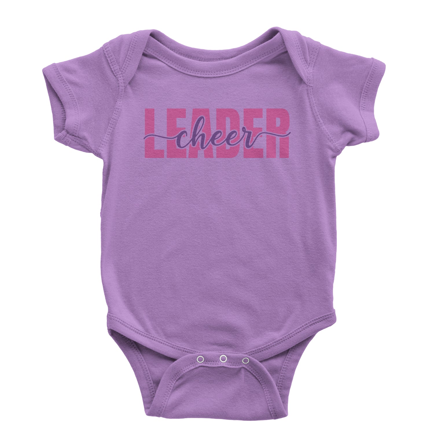 Cheerleader Script Style Infant One-Piece Romper Bodysuit and Toddler T-shirt Lavender