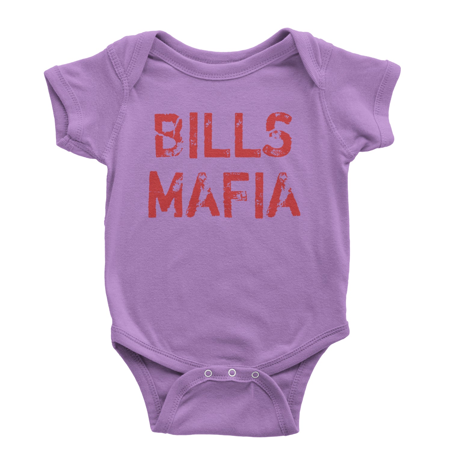 Distressed Bills Mafia Football Infant One-Piece Romper Bodysuit and Toddler T-shirt Lavender