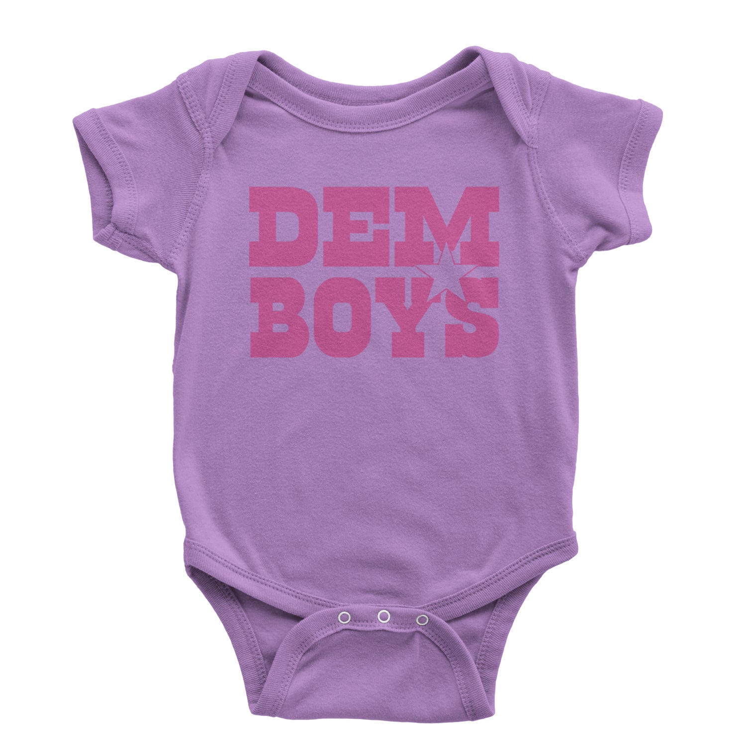 Dem Boys Hot Pink Dallas  Infant One-Piece Romper Bodysuit and Toddler T-shirt Lavender