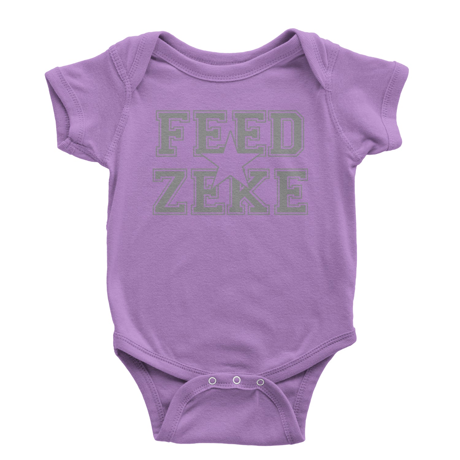 Feed Zeke Football Infant One-Piece Romper Bodysuit and Toddler T-shirt Lavender