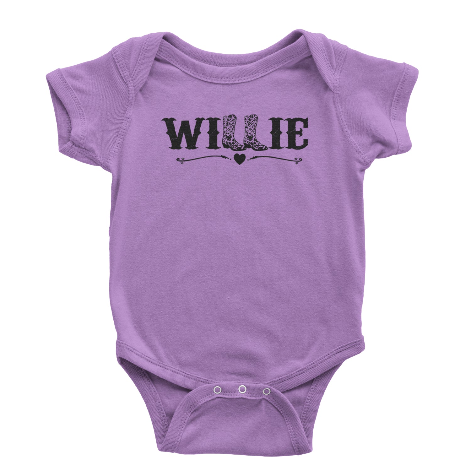 Willie Cowboy Boots Hippy Country Music Infant One-Piece Romper Bodysuit and Toddler T-shirt White