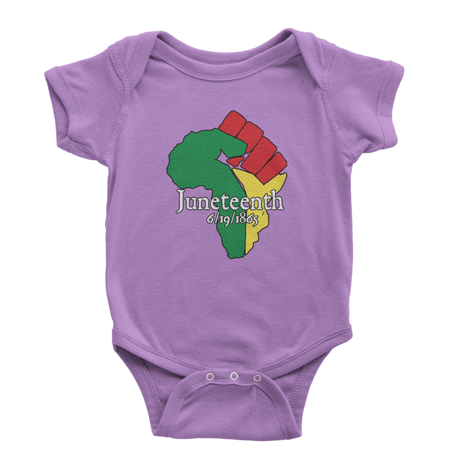 Juneteenth Raised Fist Africa Celebrate Emancipation Day Infant One-Piece Romper Bodysuit and Toddler T-shirt Lavender