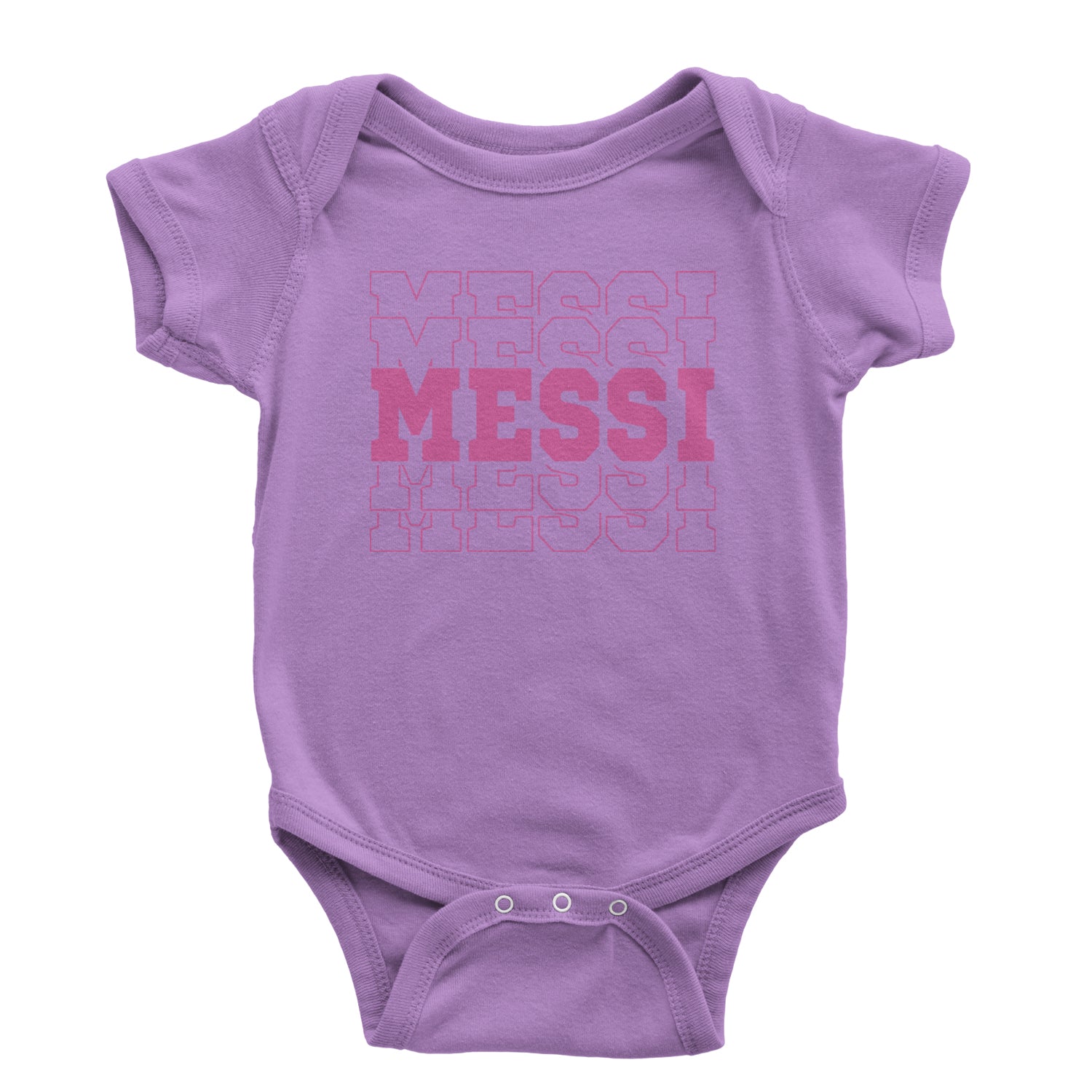 Messi Miami Futbol Infant One-Piece Romper Bodysuit and Toddler T-shirt Lavender