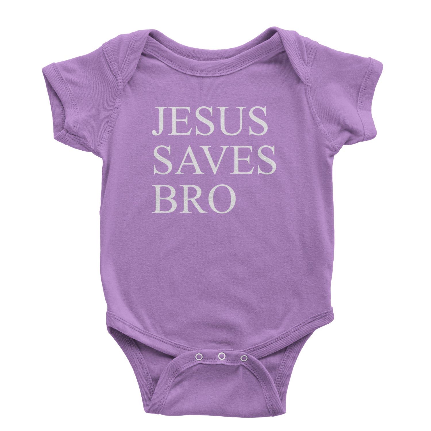 Jesus Saves Bro  Infant One-Piece Romper Bodysuit and Toddler T-shirt Lavender