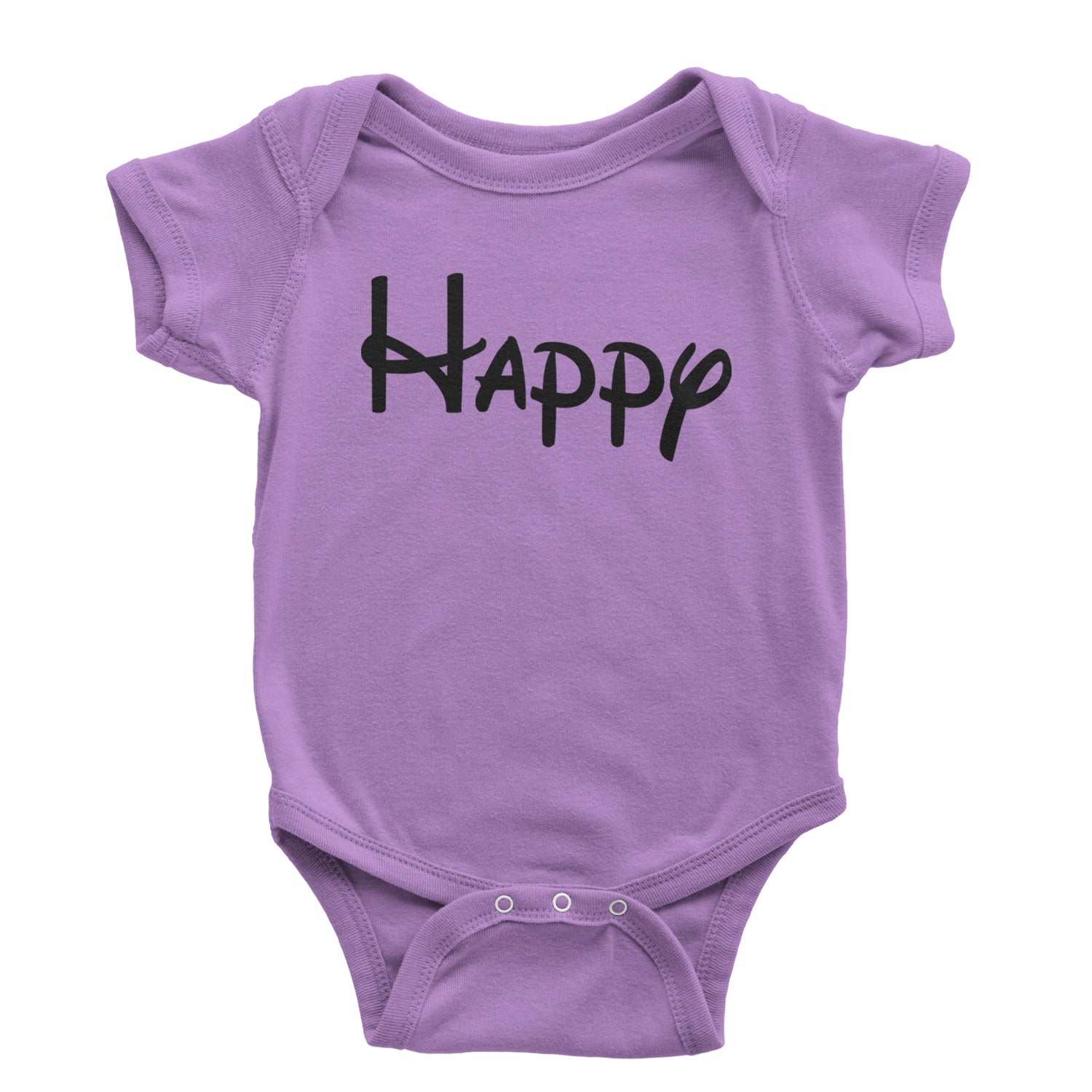 Happy - 7 Dwarfs Costume Infant One-Piece Romper Bodysuit and Toddler T-shirt Lavender