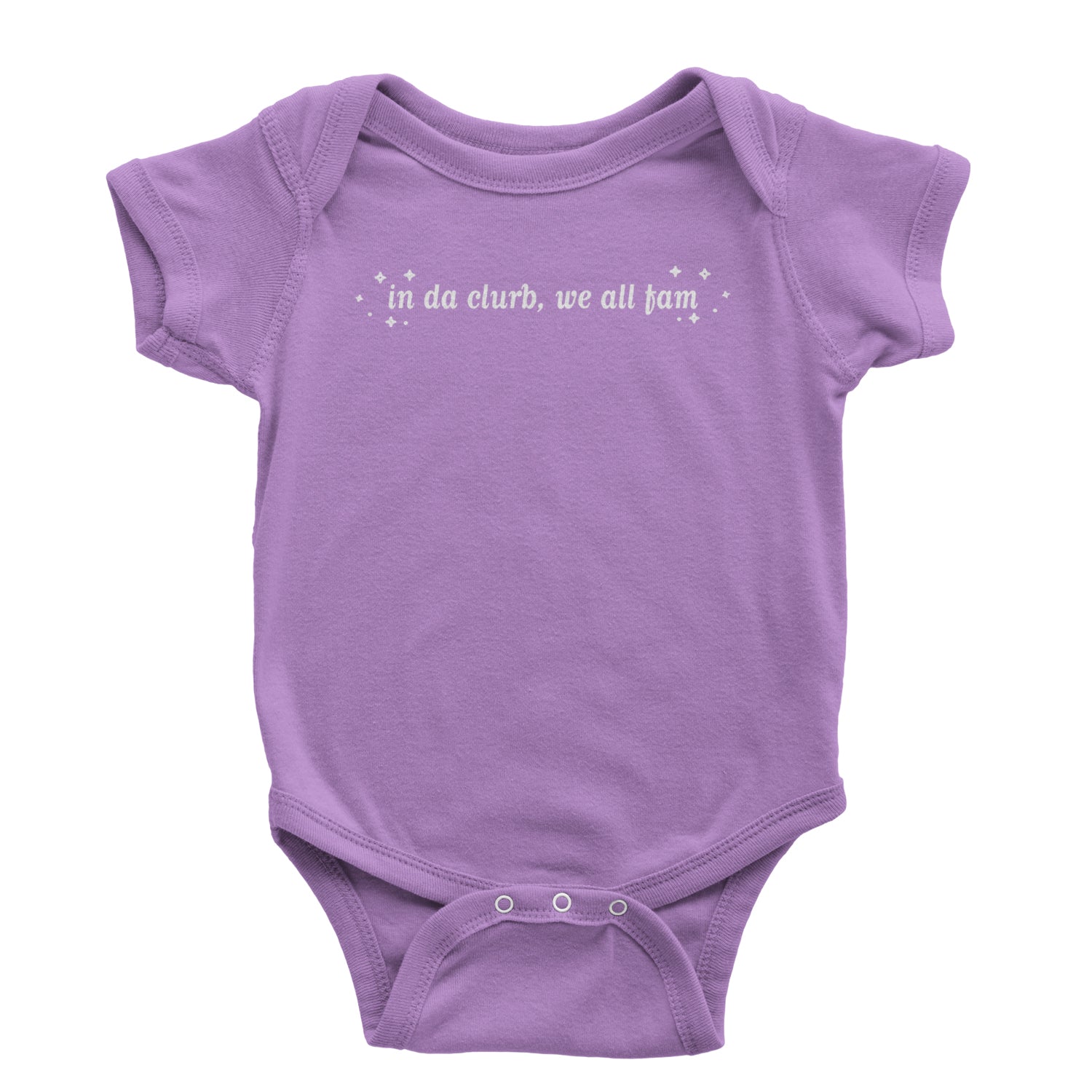 In Da Clurb, We All Fam Infant One-Piece Romper Bodysuit and Toddler T-shirt Lavender