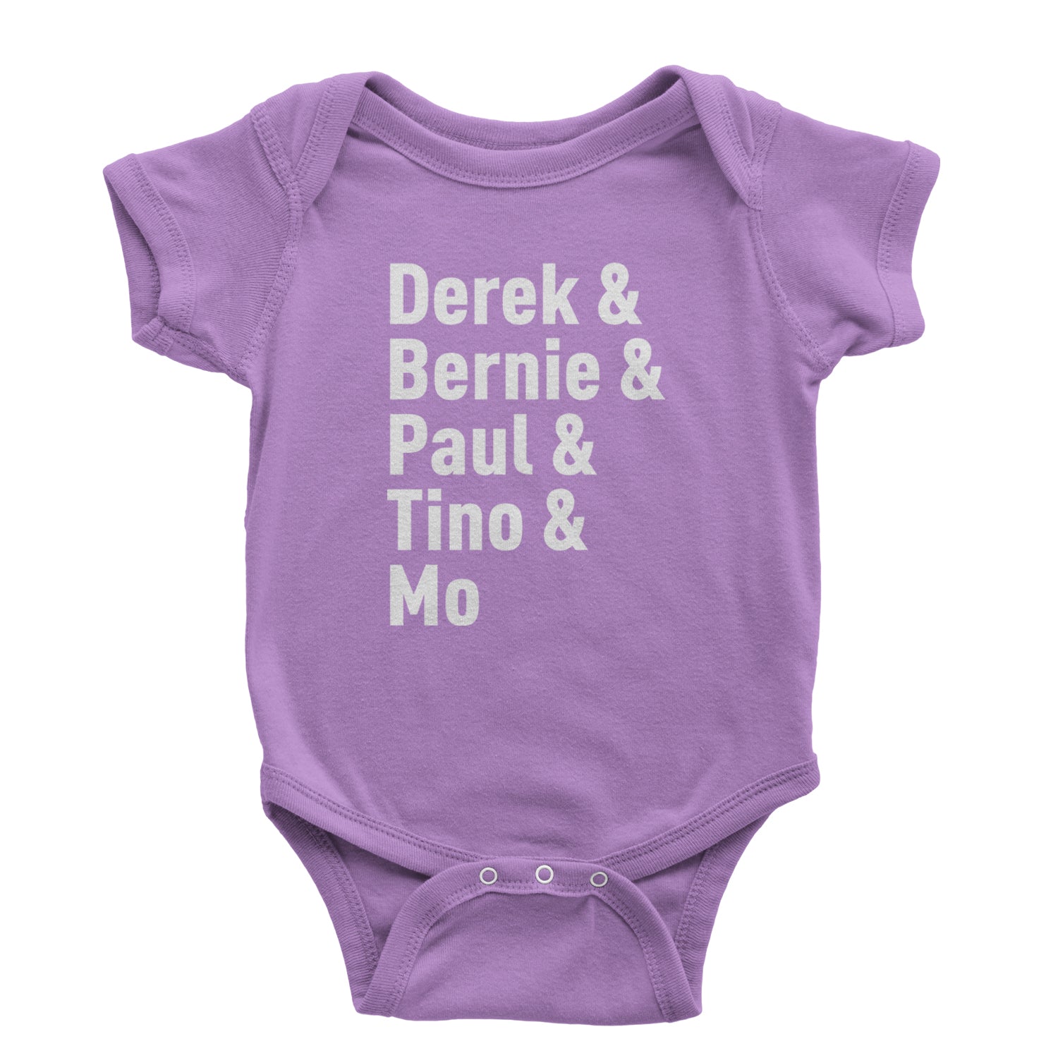 Derek & Bernie & Paul & Tino & Mo Infant One-Piece Romper Bodysuit and Toddler T-shirt Lavender