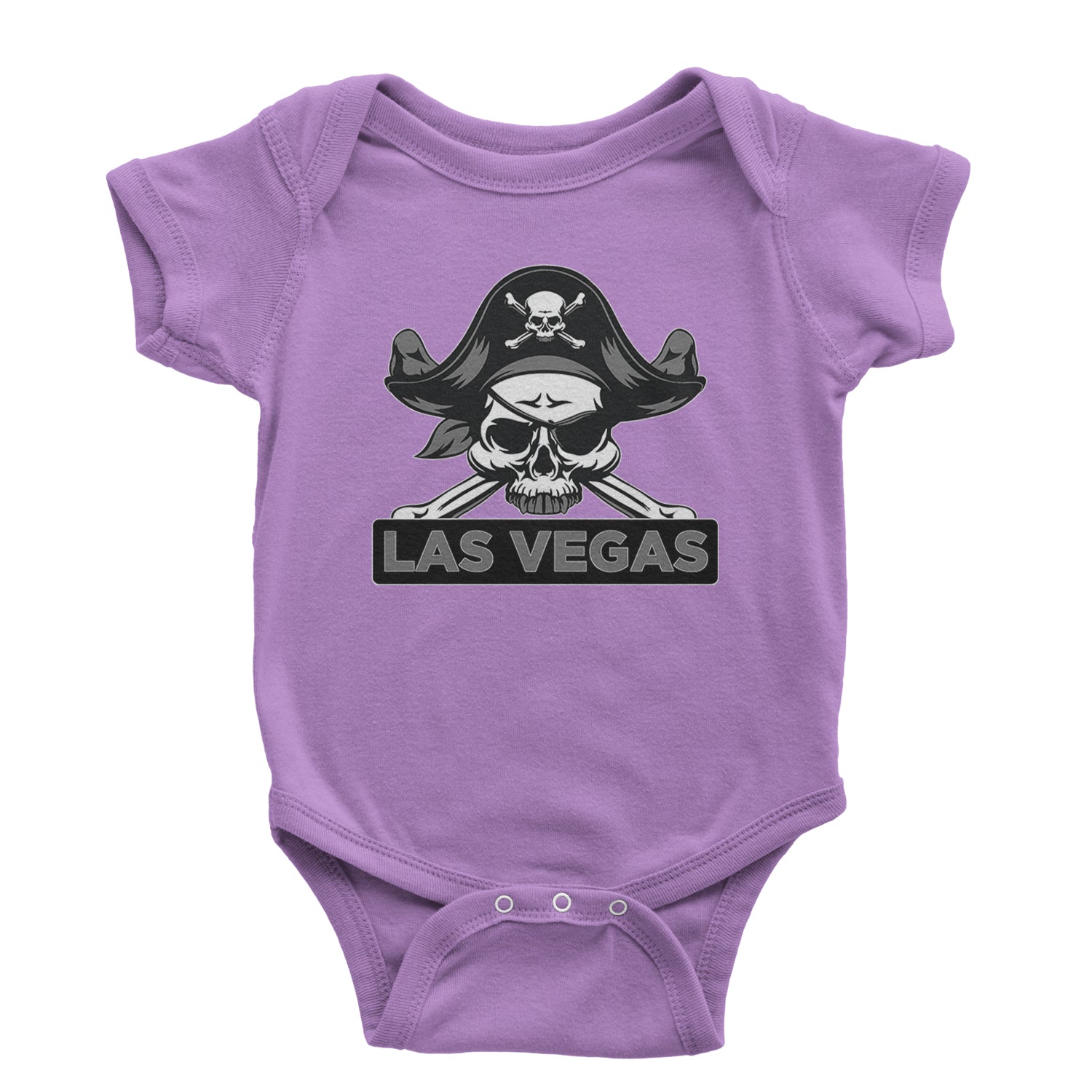 Raider Skull Straight Outta Las Vegas Infant One-Piece Romper Bodysuit and Toddler T-shirt Lavender