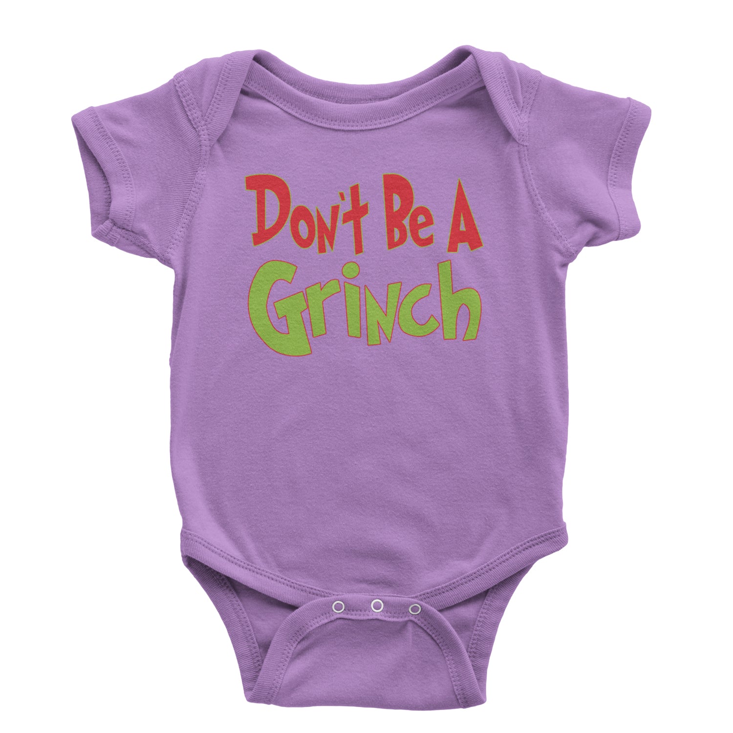 Don't Be A Gr-nch Jolly Grinchmas Merry Christmas Infant One-Piece Romper Bodysuit and Toddler T-shirt Lavender