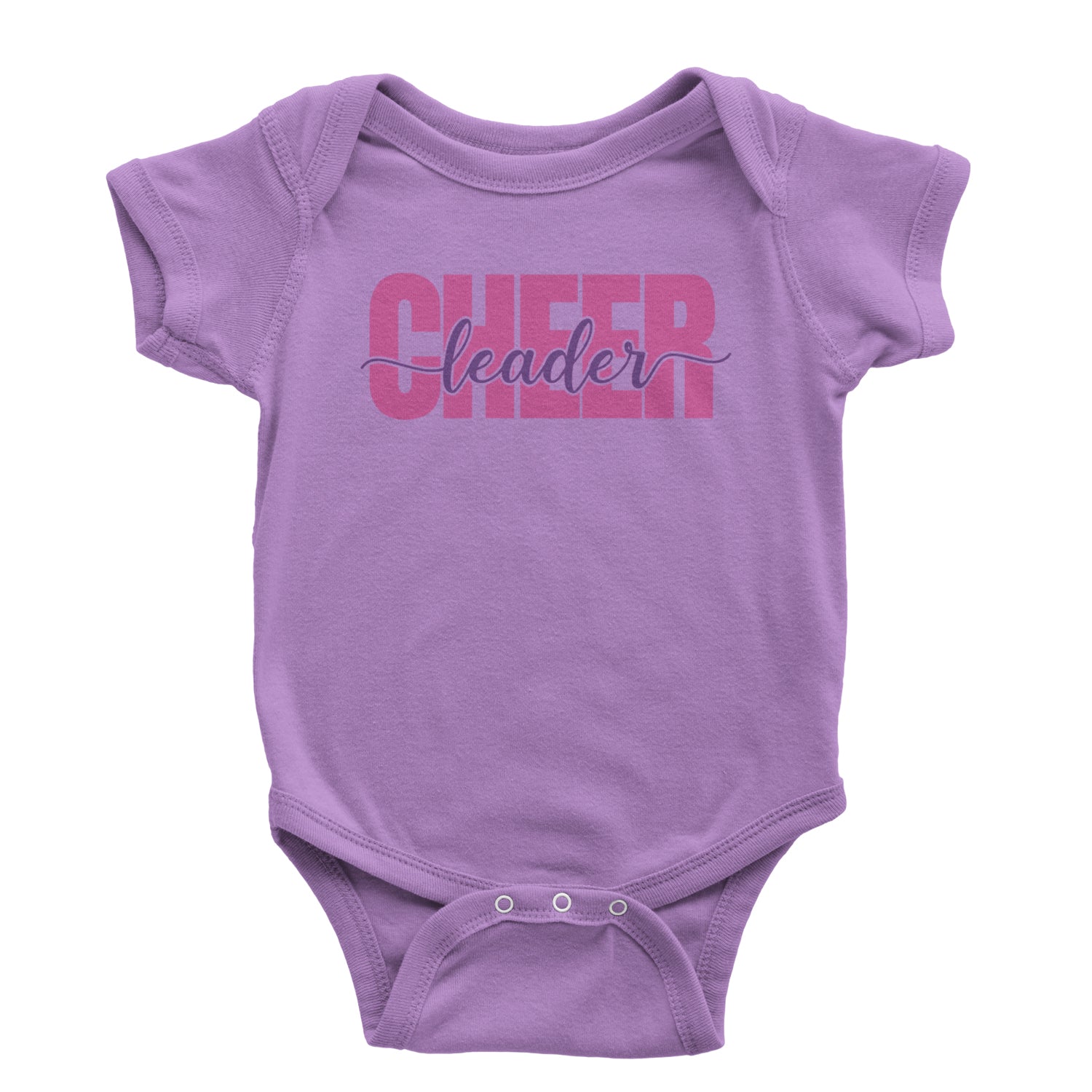 Cheerleader with Scripted Flair Infant One-Piece Romper Bodysuit and Toddler T-shirt Lavender