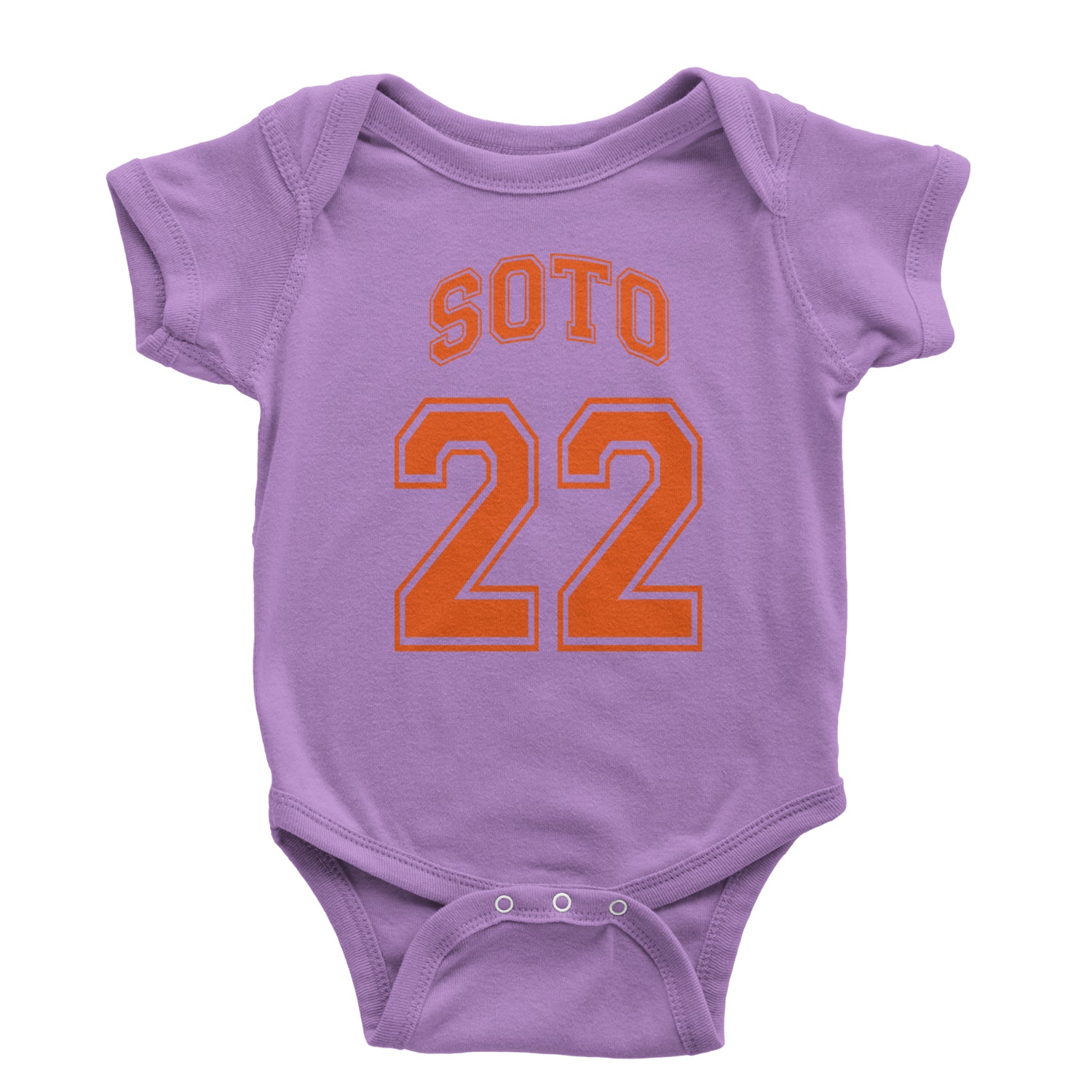 Soto Number 22 Infant One-Piece Romper Bodysuit and Toddler T-shirt Lavender