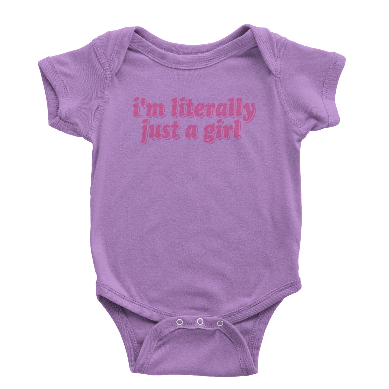 I'm Literally Just A Girl Infant One-Piece Romper Bodysuit and Toddler T-shirt Lavender