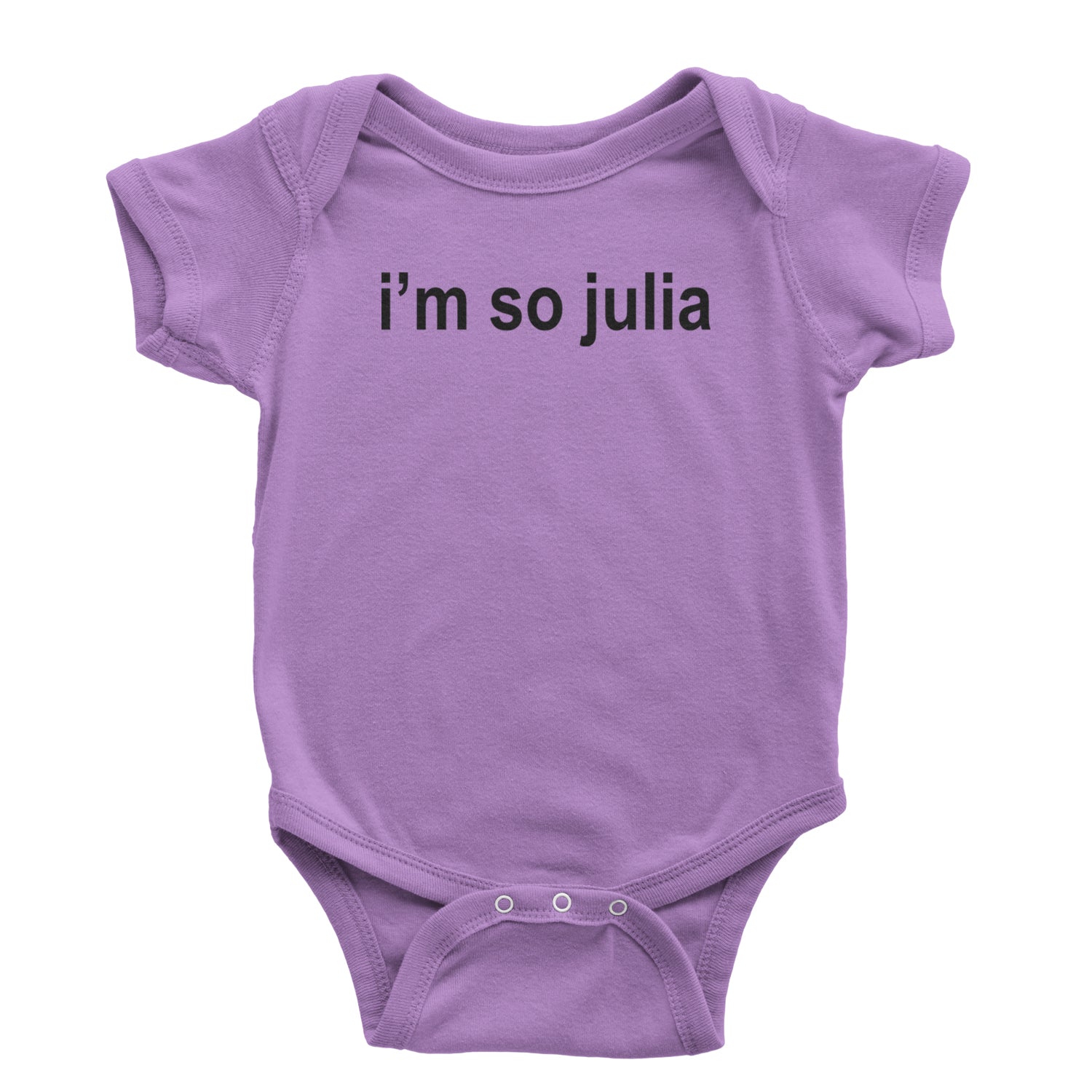 I'm So Julia Brat Green Infant One-Piece Romper Bodysuit and Toddler T-shirt Lavender