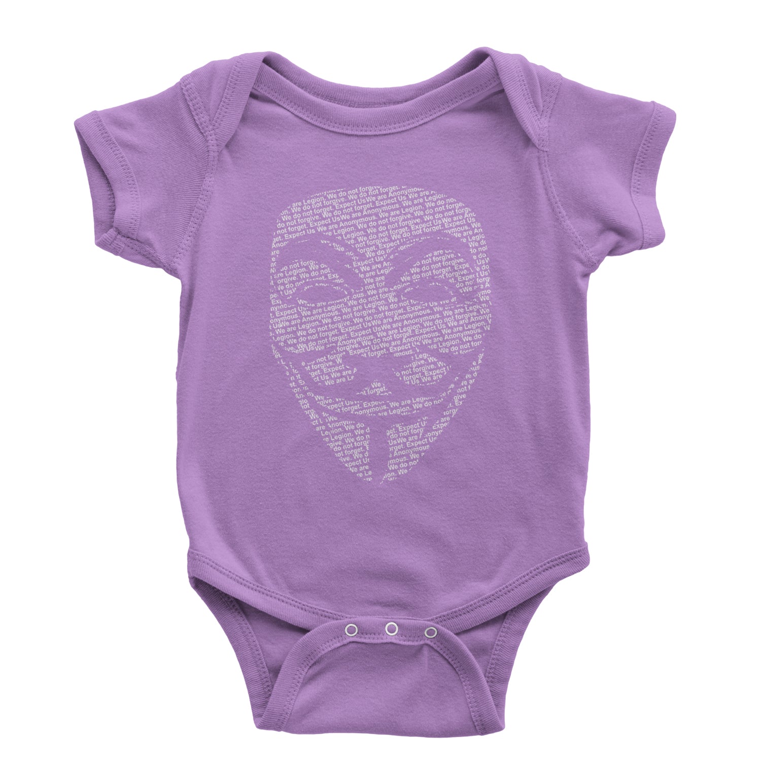 V For Vendetta Anonymous Mask Infant One-Piece Romper Bodysuit and Toddler T-shirt Black