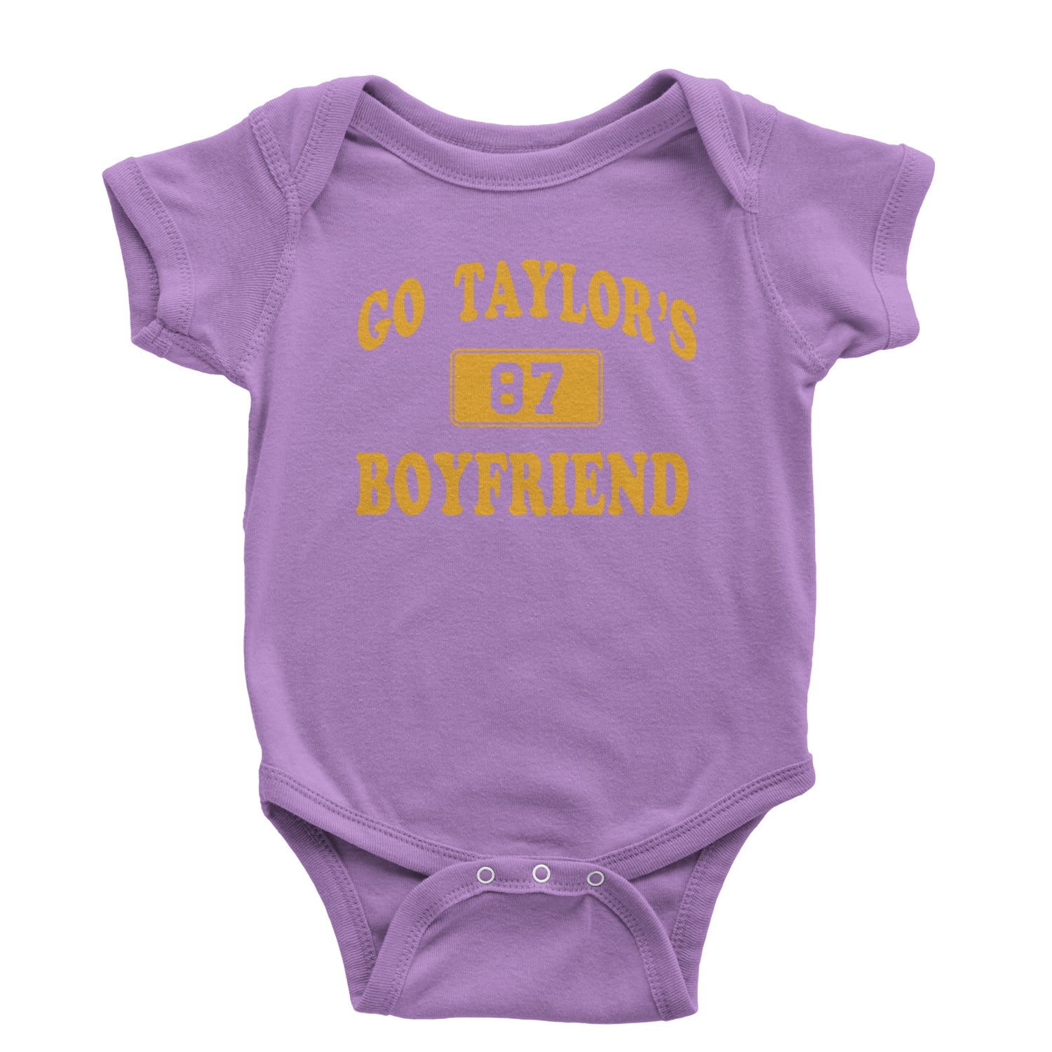 Go Taylor's Boyfriend Kansas City Infant One-Piece Romper Bodysuit and Toddler T-shirt Lavender