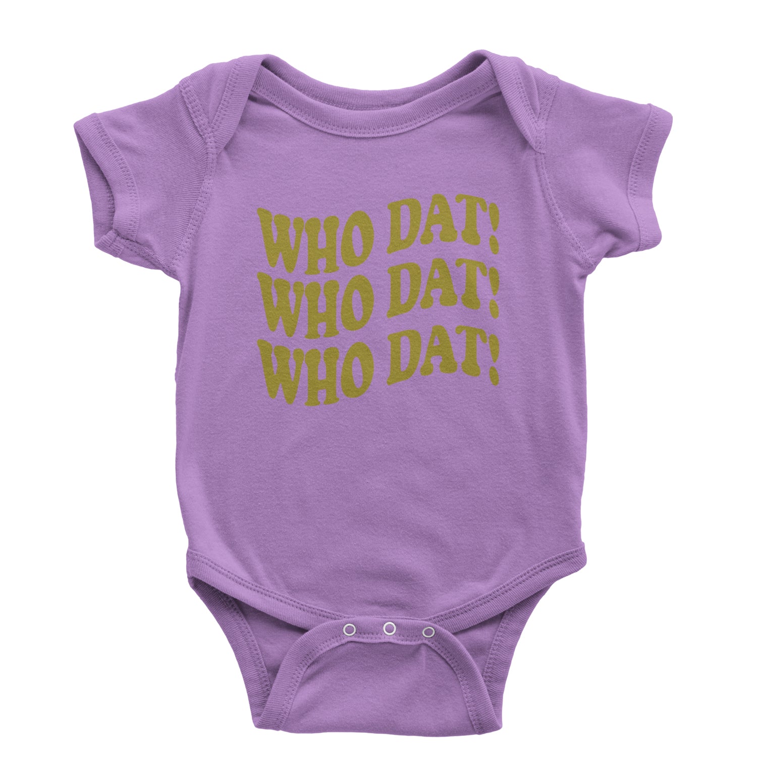 Who Dat Wavy Design Who Dat Nation Infant One-Piece Romper Bodysuit and Toddler T-shirt Lavender