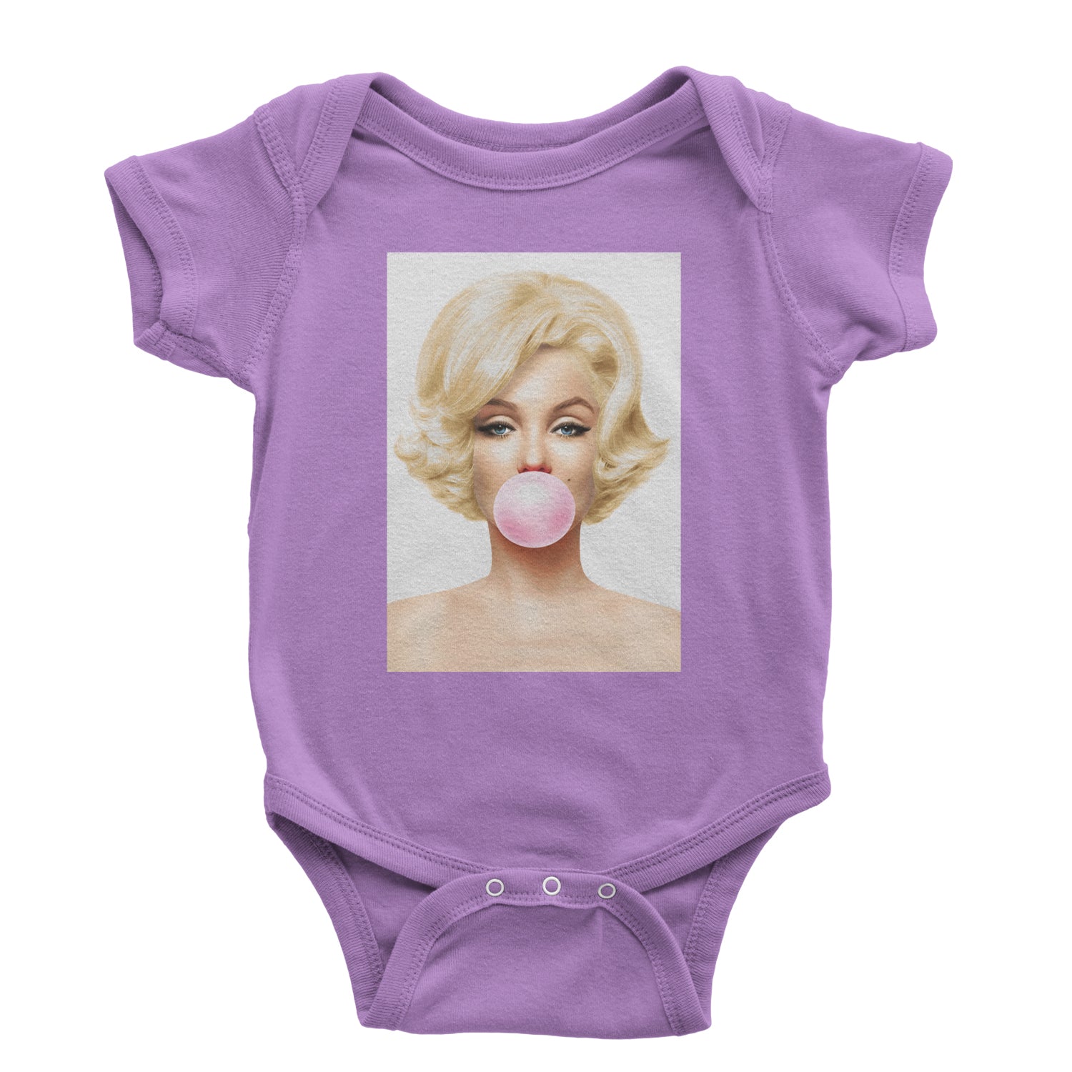 Ms. Monroe Pink Bubble Gum American Icon Infant One-Piece Romper Bodysuit and Toddler T-shirt Lavender