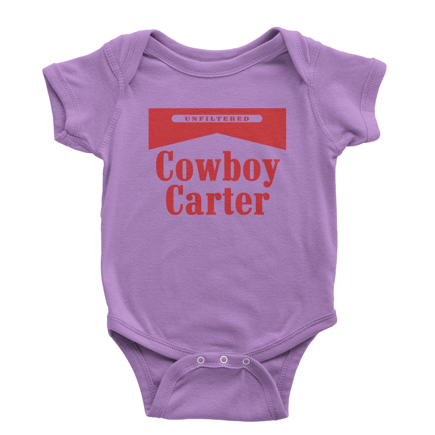 Cowboy Karter Country Act Two Infant One-Piece Romper Bodysuit and Toddler T-shirt Lavender