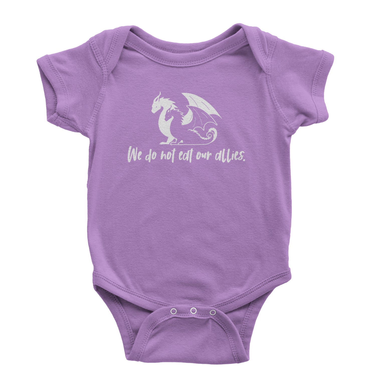 We Do Not Eat Our Allies Fourth Wing Basgiath Infant One-Piece Romper Bodysuit Or Toddler T-shirt Lavender