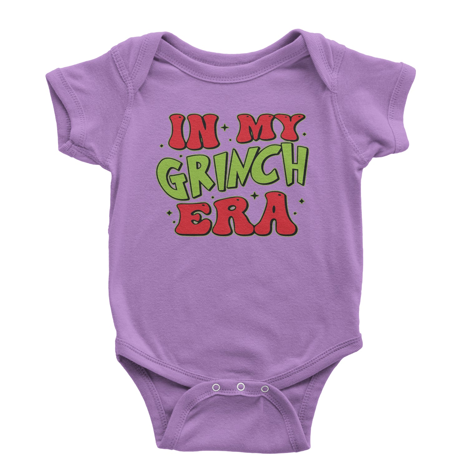 In My Gr-nch Era Jolly Merry Christmas Infant One-Piece Romper Bodysuit and Toddler T-shirt Lavender