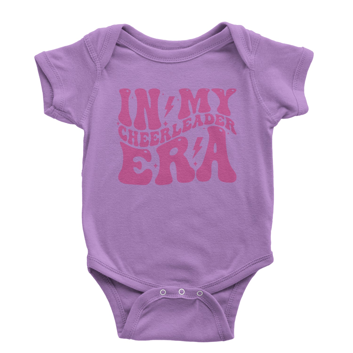 In My Cheerleader Era Infant One-Piece Romper Bodysuit and Toddler T-shirt Lavender