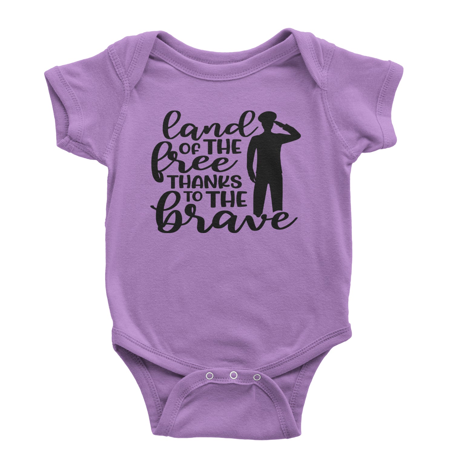 Land Of The Free Thanks To The Brave Veterans Infant One-Piece Romper Bodysuit and Toddler T-shirt White