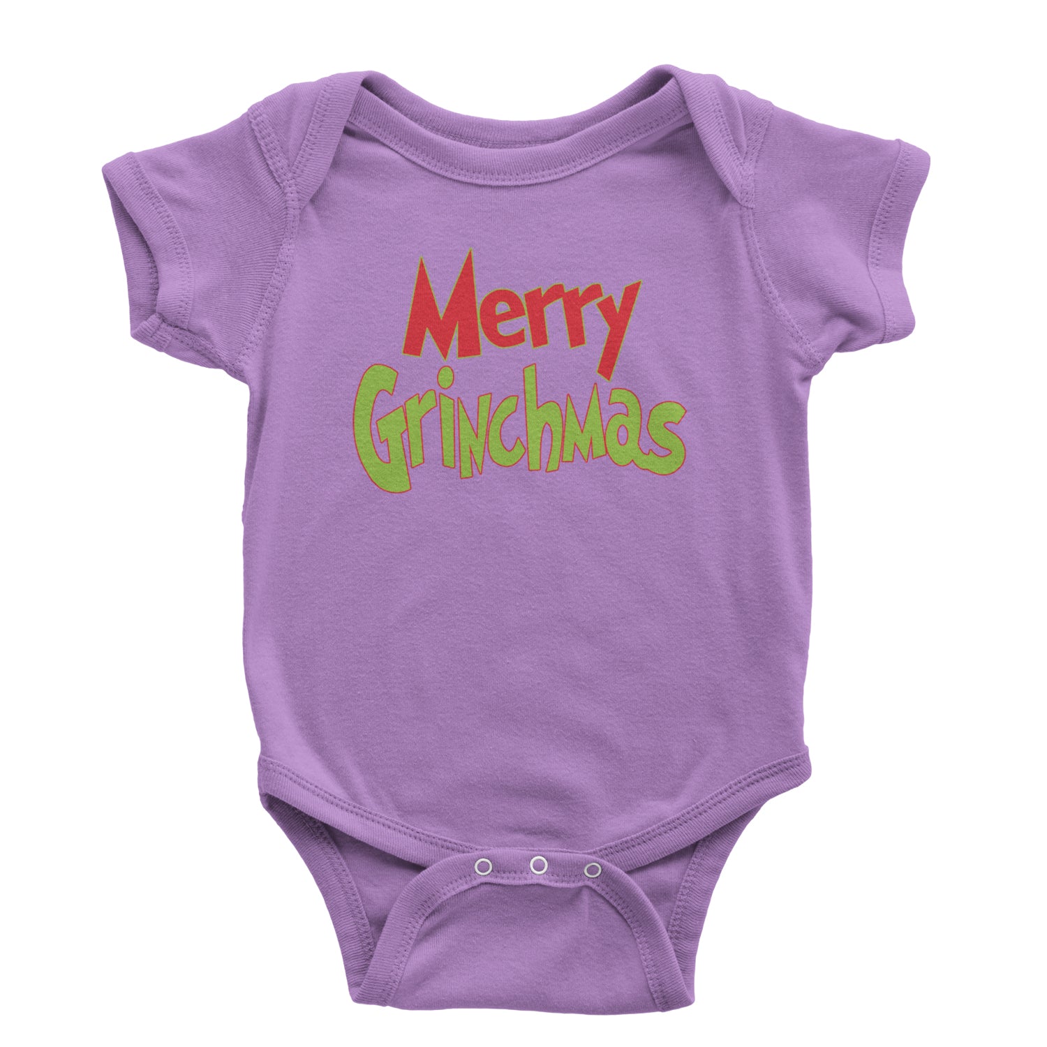 Merry Grinchmas Jolly Merry Christmas Infant One-Piece Romper Bodysuit and Toddler T-shirt Lavender