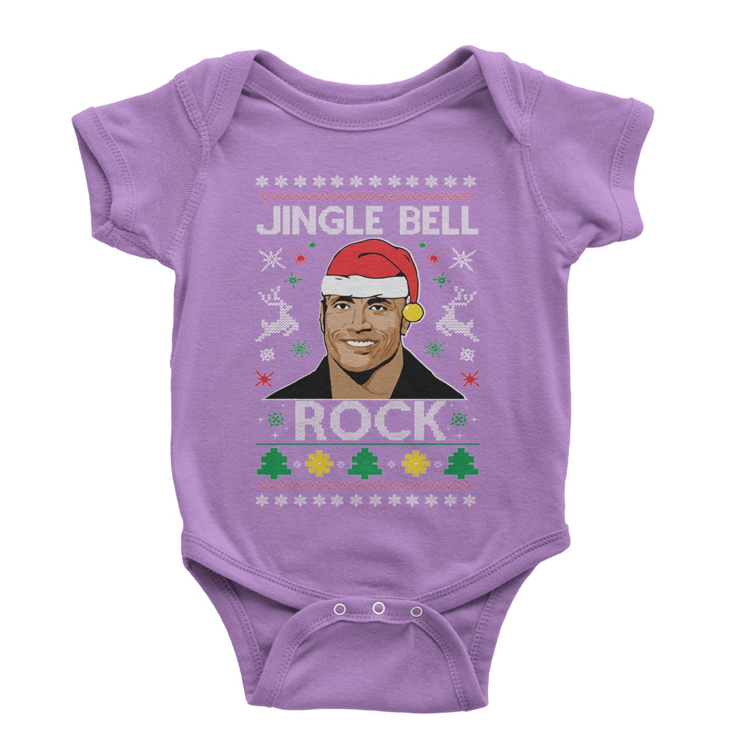 Jingle Bell Rock Ugly Christmas Infant One-Piece Romper Bodysuit and Toddler T-shirt Lavender