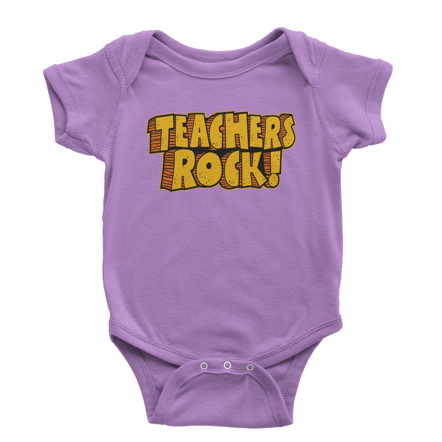 Teachers Rock Retro Infant One-Piece Romper Bodysuit and Toddler T-shirt Lavender