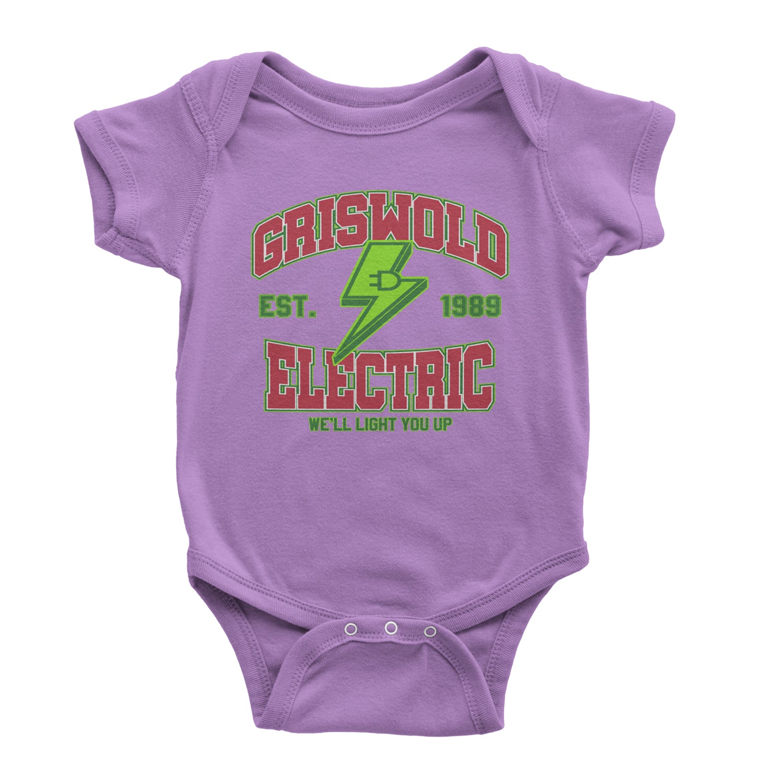 Griswold Electric We'll Light You Up Infant One-Piece Romper Bodysuit and Toddler T-shirt Lavender