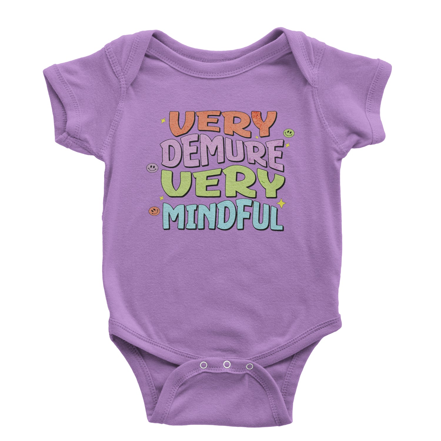 Very Demure, Very Mindful Infant One-Piece Romper Bodysuit and Toddler T-shirt Lavender