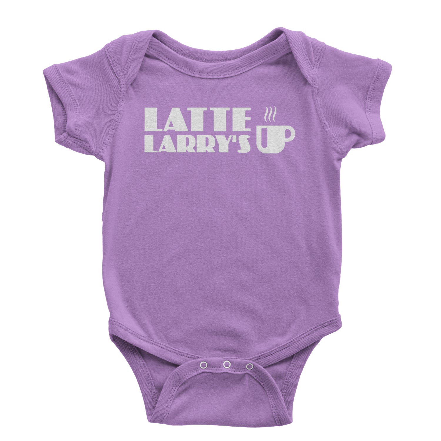 Latte Larry's Enthusiastic Coffee Infant One-Piece Romper Bodysuit and Toddler T-shirt Black