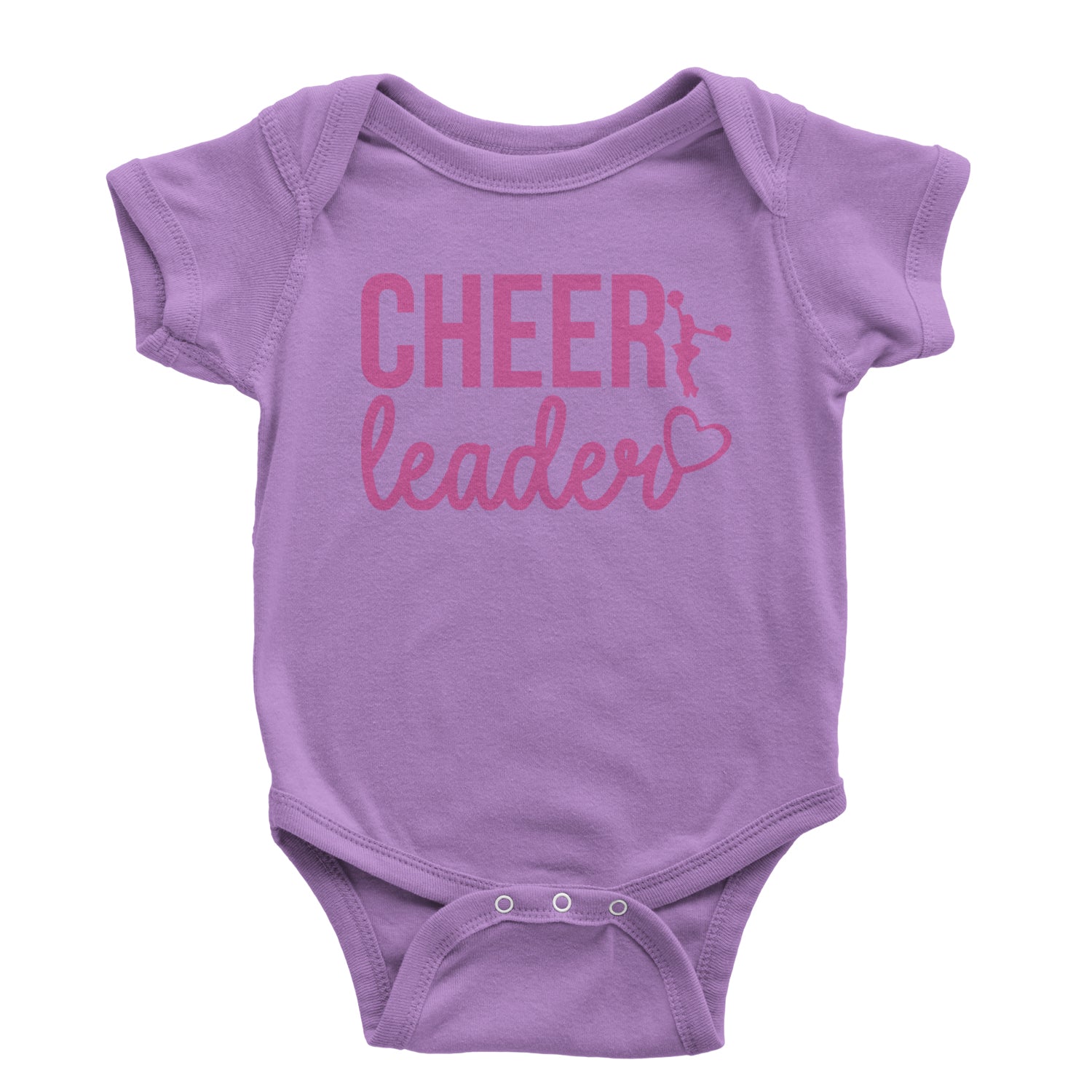 Cheerleader Heart Love Infant One-Piece Romper Bodysuit and Toddler T-shirt Lavender