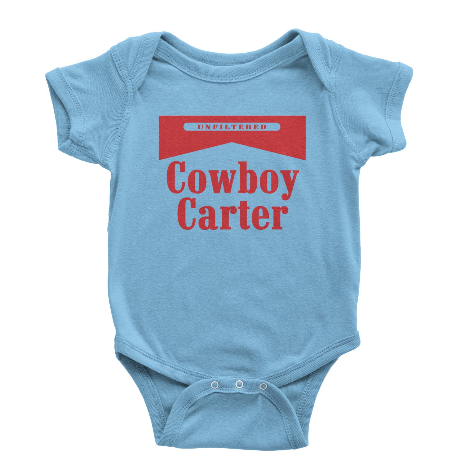 Cowboy Karter Country Act Two Infant One-Piece Romper Bodysuit and Toddler T-shirt Light Blue