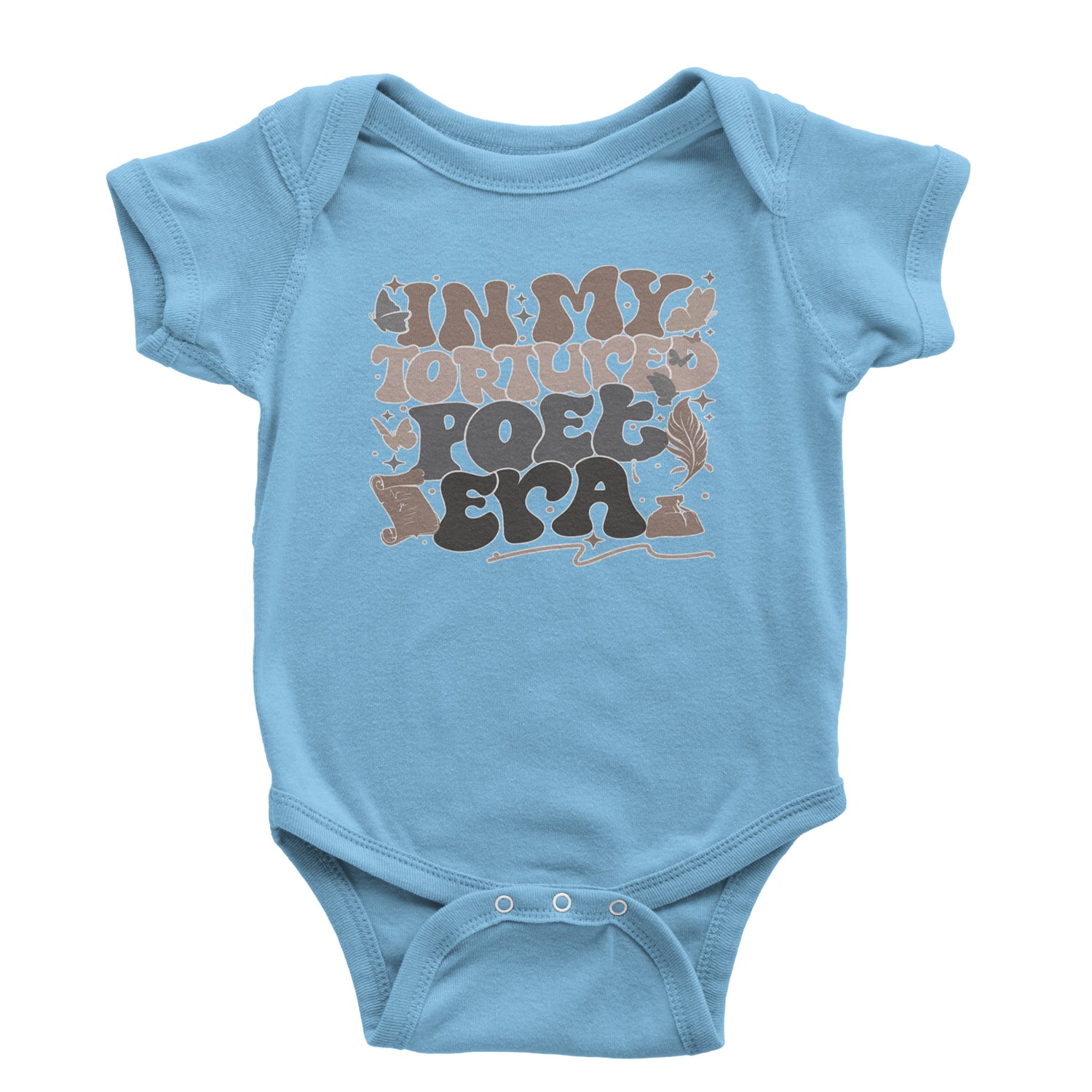 In My Tortured Poet Era TTPD Music Infant One-Piece Romper Bodysuit and Toddler T-shirt Light Blue