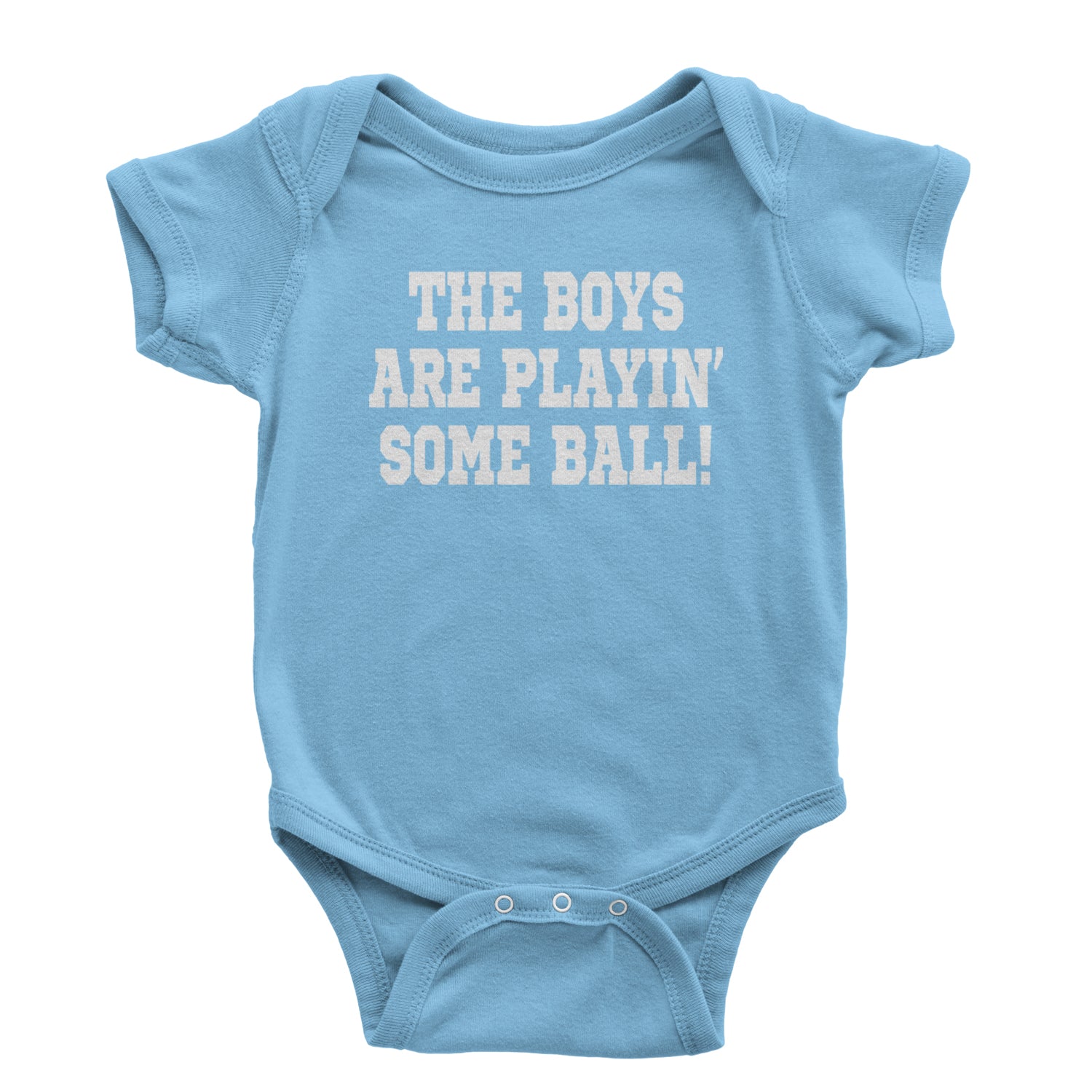 The Boys Are Playing Some Baseball Infant One-Piece Romper Bodysuit and Toddler T-shirt Light Blue