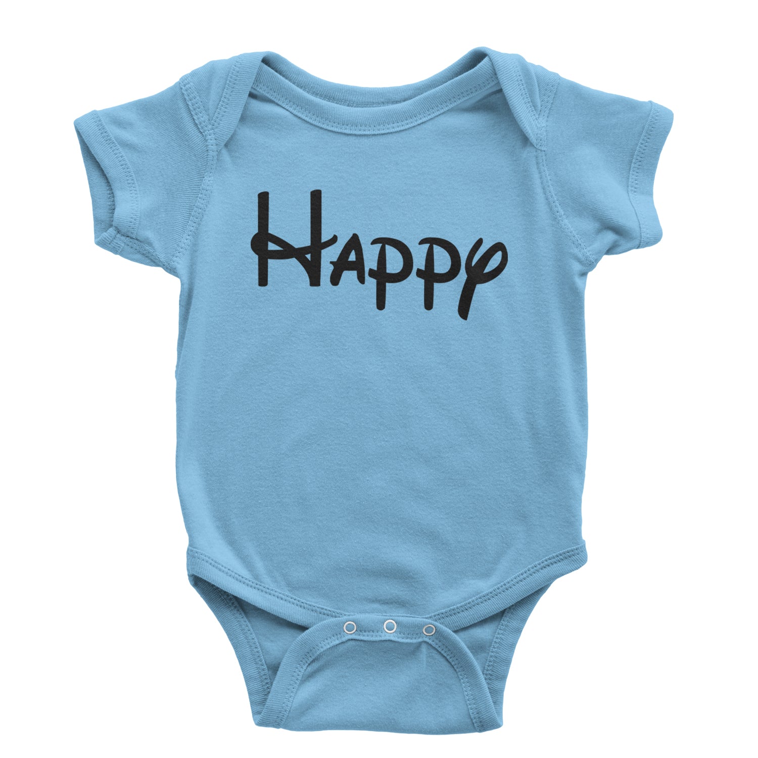 Happy - 7 Dwarfs Costume Infant One-Piece Romper Bodysuit and Toddler T-shirt Light Blue