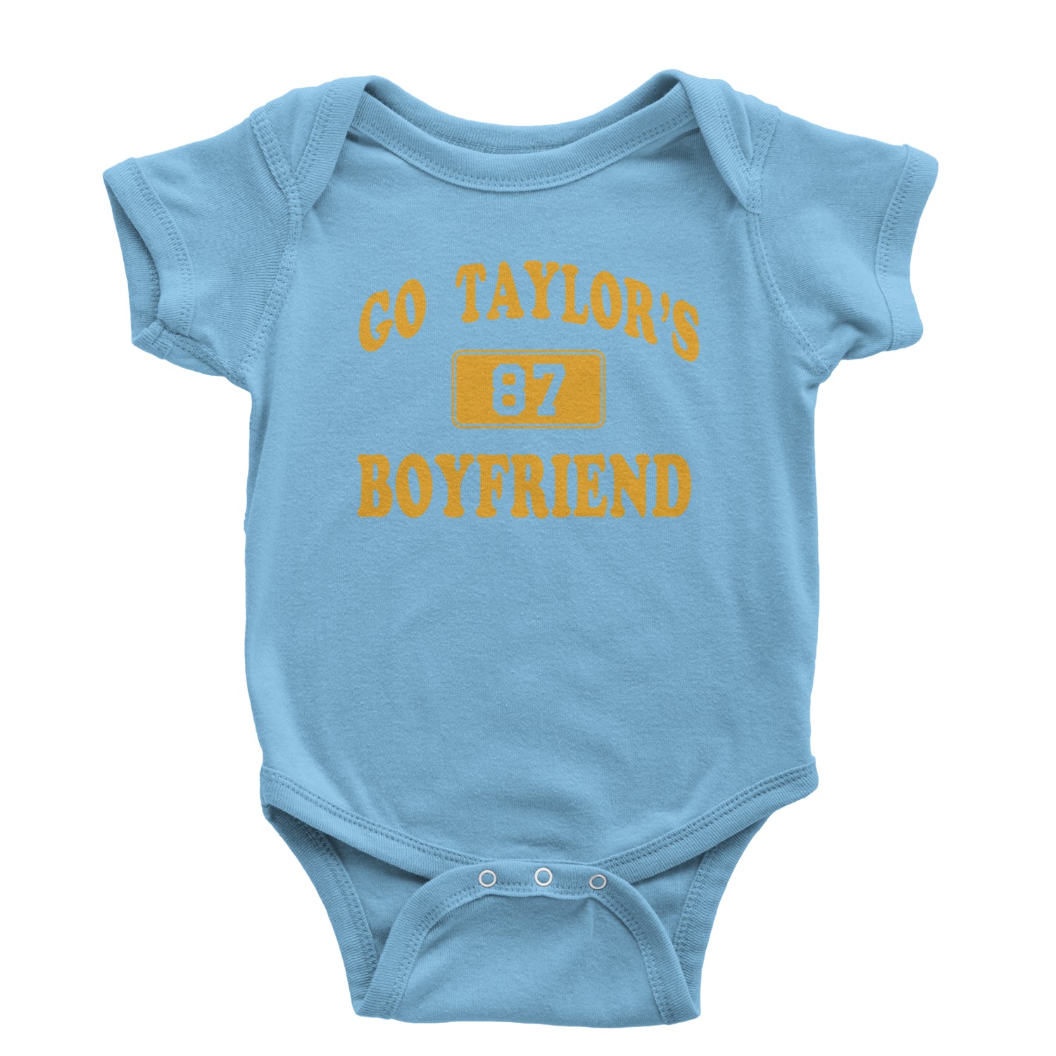 Go Taylor's Boyfriend Kansas City Infant One-Piece Romper Bodysuit and Toddler T-shirt Light Blue