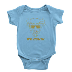 We Coming Coach Prime Colorado Infant One-Piece Romper Bodysuit and Toddler T-shirt Light Blue