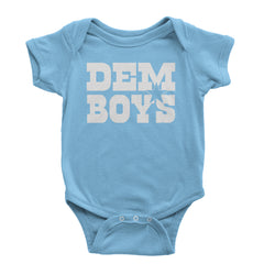 Dem Boys Dallas Football Infant One-Piece Romper Bodysuit and Toddler T-shirt Light Blue