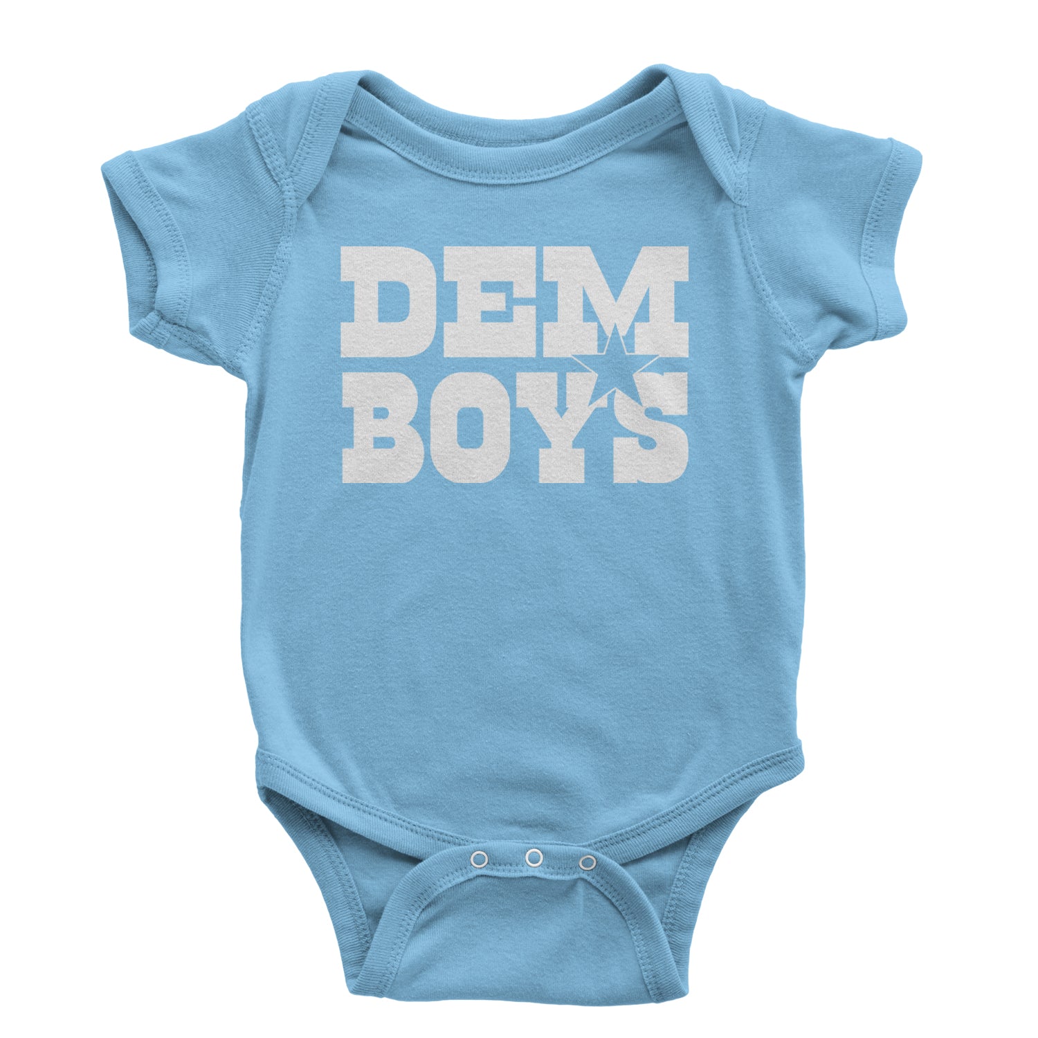 Dem Boys Dallas Football Infant One-Piece Romper Bodysuit and Toddler T-shirt Light Blue